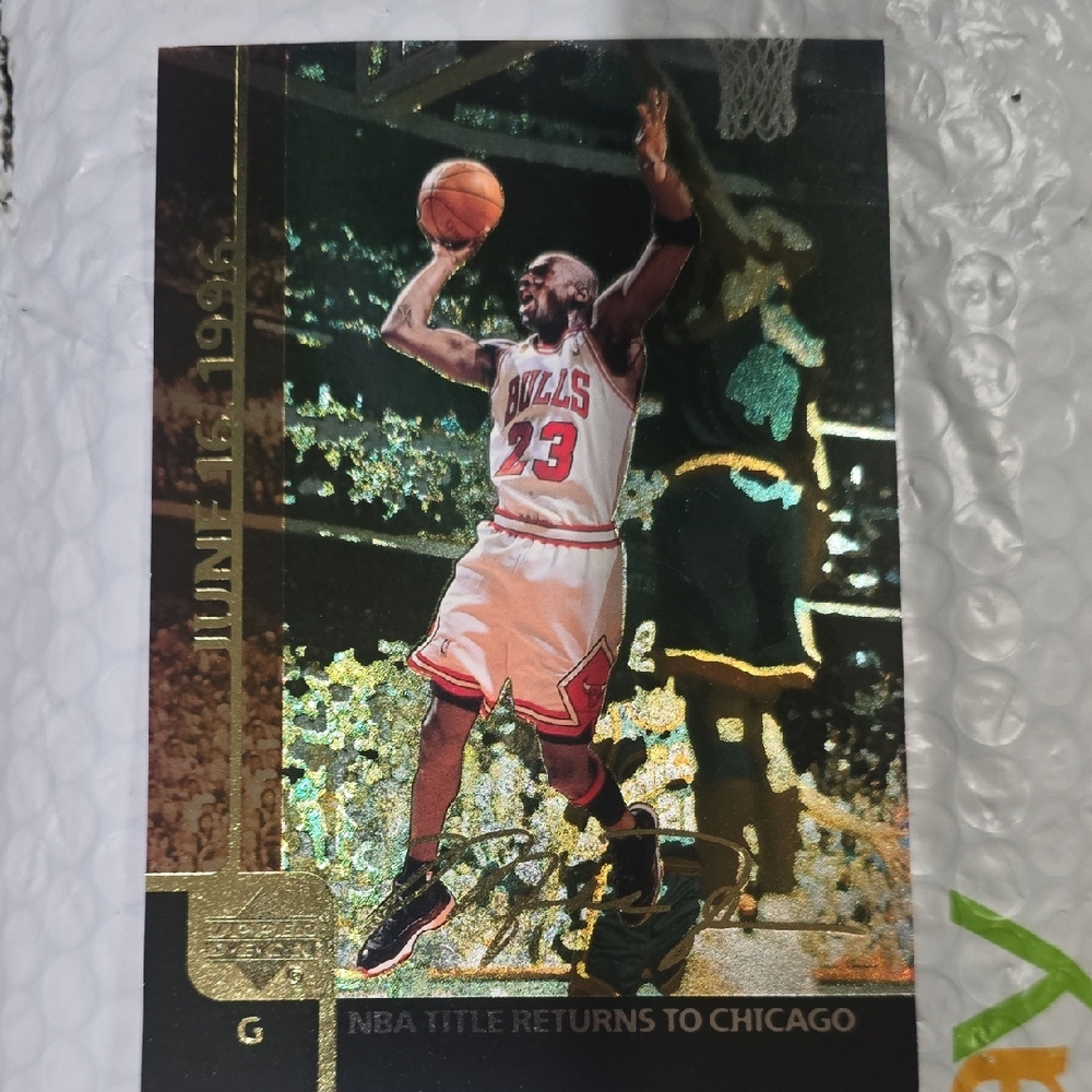 Basketball Trading Card with Gold Accents